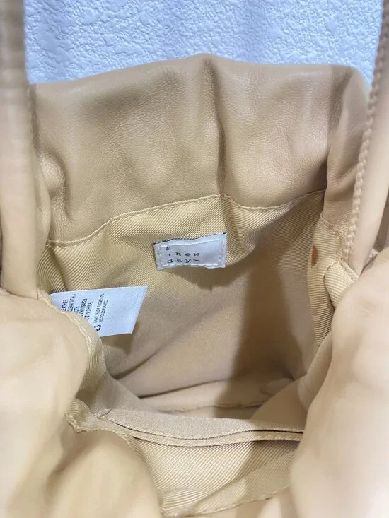 A New Day Mustard Yellow Knotted Pouch Crossbody Bag Mini - Picture 6 of 7